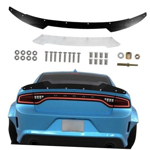 Rear Wickerbill Spoiler Compatible with 2015-2023 Dodge Charger SRT Hellcat