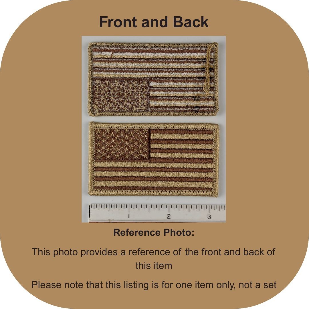 American Flag Patch - Subdued Desert Sand Tan - Sew-On Tactical Patch