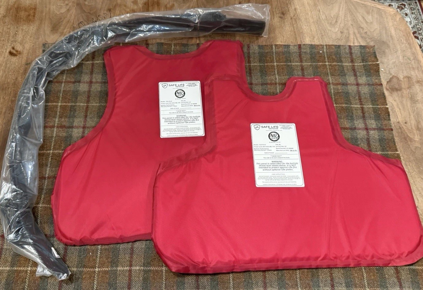 2 Safe Life Defense SLD-PLUS Soft Armor Panels XL **2021** w/ Tactical Belt M