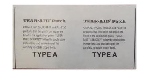 Tear Aid Type A Bladder Repair Patch 3" X 12" also 4 waterbeds, rafts, etc. NEW