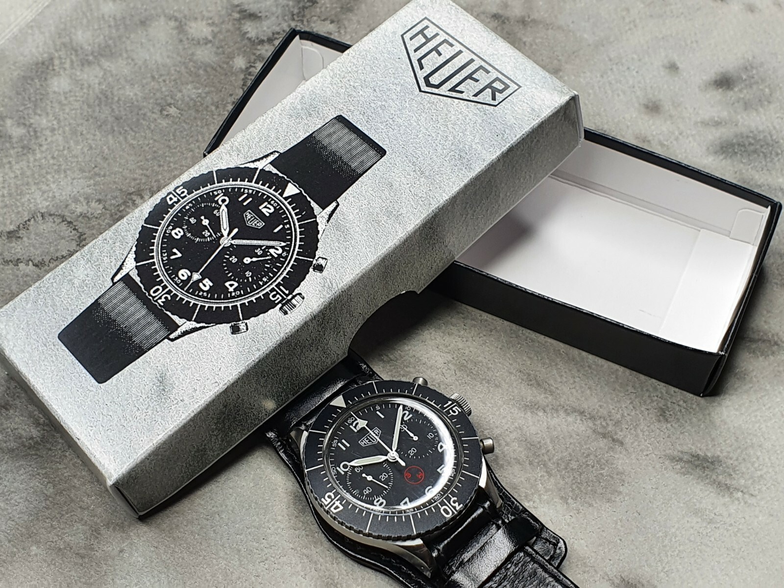 HEUER Bundeswehr SG1550 " Bund " military 1970ies style B BOX