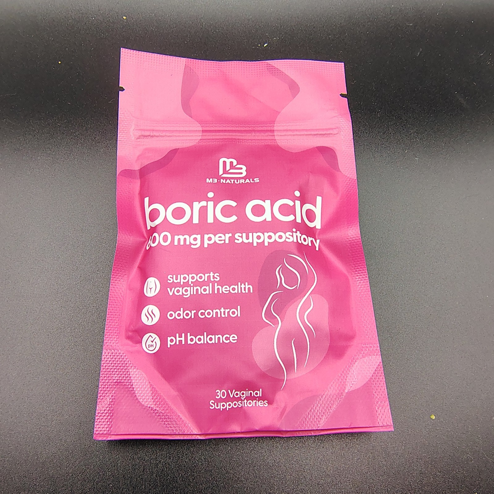 Boric Acid Vaginal Suppositories 30 Count