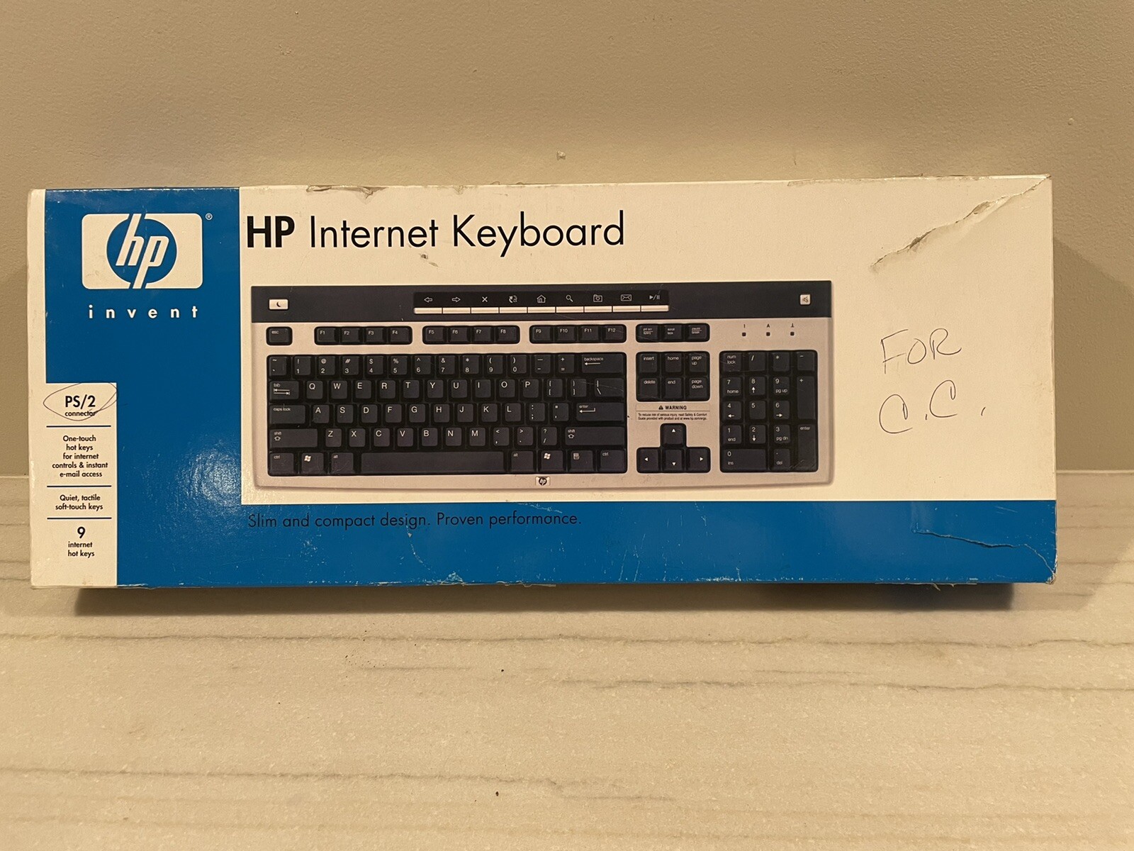 HP Invent PS/2 Wired Keyboard HP Model  P2358AA#ABA Black NEW SEALED