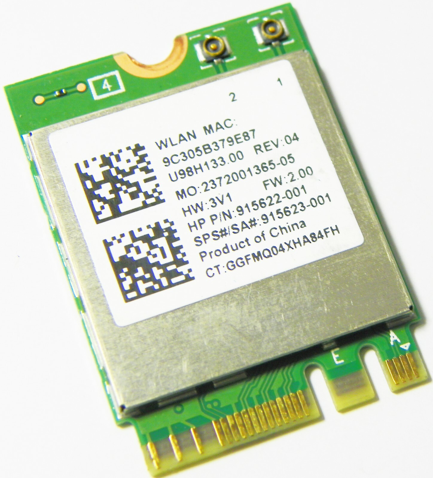 HP 915623-001 Realtek RTL8822BE 802.11AC/ABGN BLUETOOTH 4.2 NGFF U98H133.00