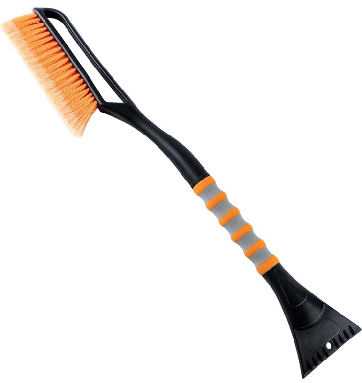 AstroAI 27 Inch Snow Brush and Detachable Ice Scraper with Ergonomic Foam Grip