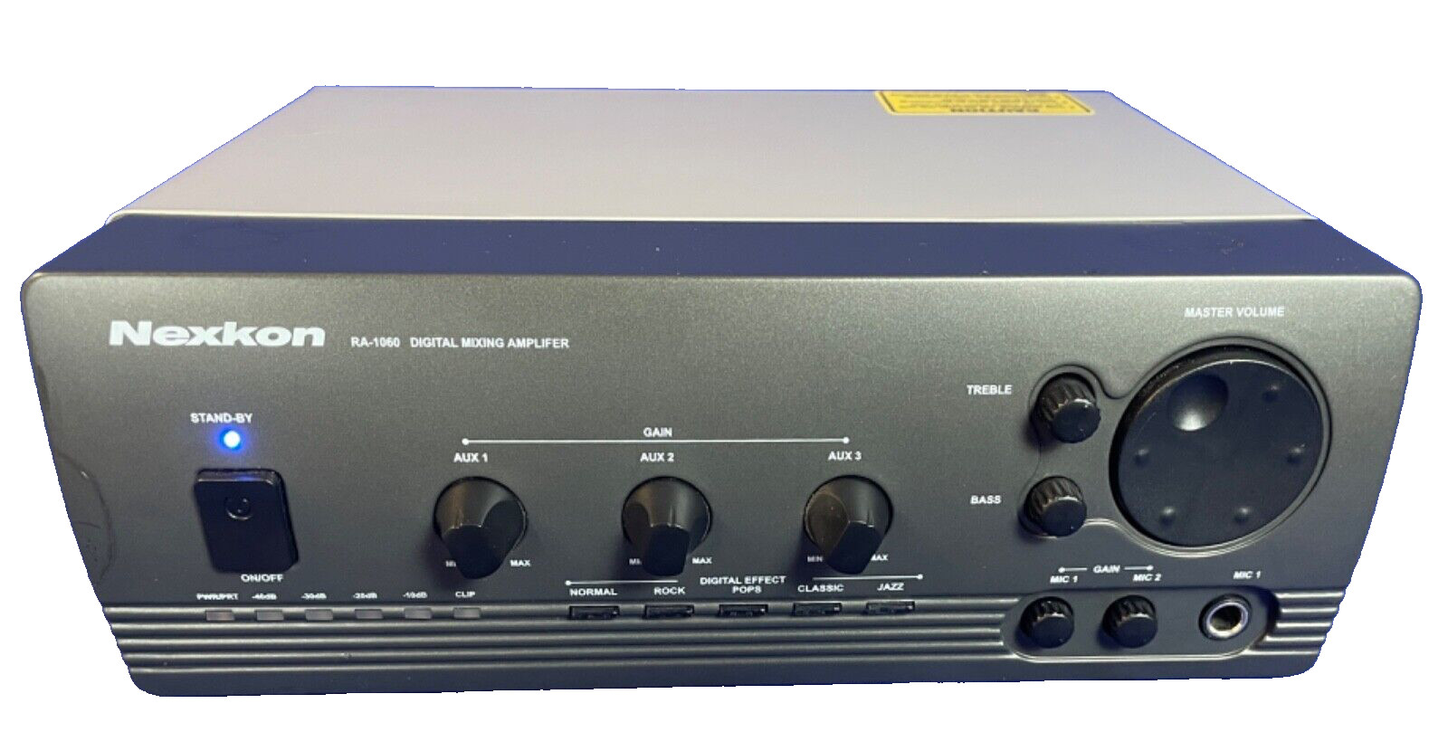 NEXKON RA-1060, 100W Digital Mixing PA Amplifier-70/100V/8Ω-3XLRs Inputs-PreOwn