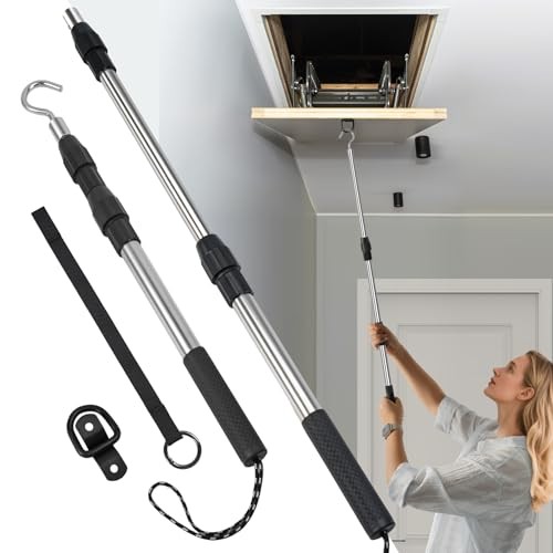 Attic Pull Down Hook, Extendable Attic Pull Rod, Attic Ladder Pull Down System