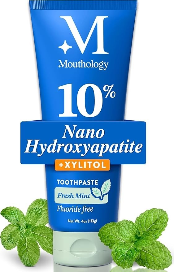 Mouthology 10% Nano Hydroxyapatite Toothpaste (Fluoride Free), Whitening*,