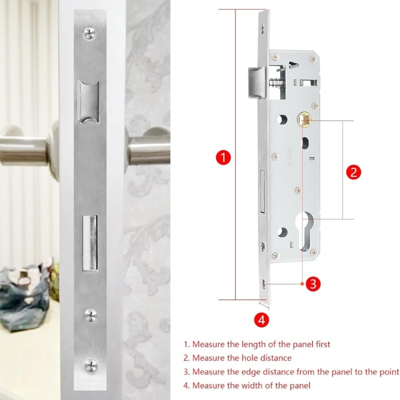 Rustproof Aluminum Alloys Mortise Lock For Swing Door And Security Systems