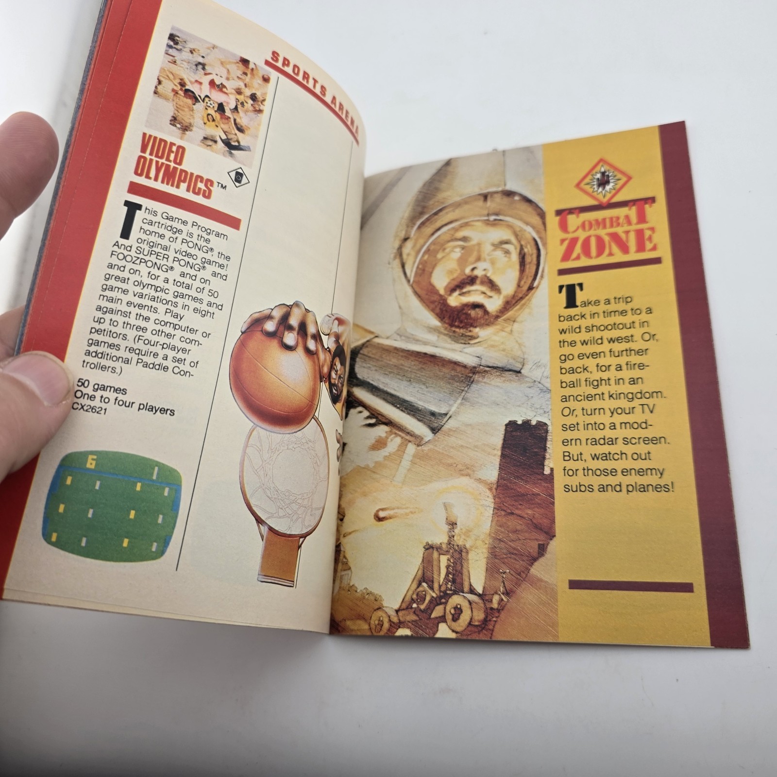 Original Vintage 1981 ATARI 2600 45 Video GAME PROGRAM CARTRIDGE CATALOG