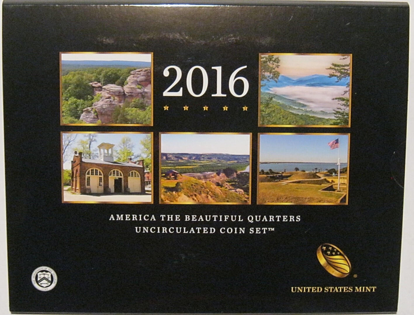 2016 P & D US Mint America the Beautiful Uncirculated 10 Coin Quarter Set 16AA