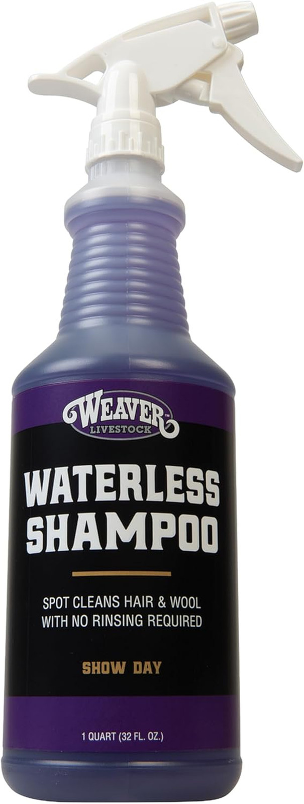Livestock Waterless Shampoo, (1-Quart), No Rinse Wash and Shine Cleanser for All