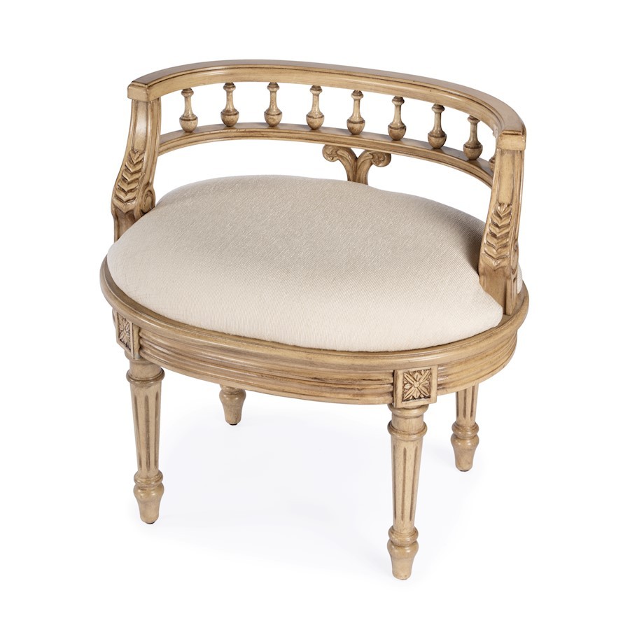Butler Hathaway Upholstered 22.5"W Vanity Seat, Beige - 1218424