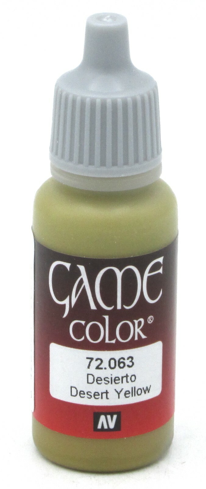 Vallejo 72.063 Desert Yellow (17ml Bottle) Game Color Acrylic Paint Sand Khaki