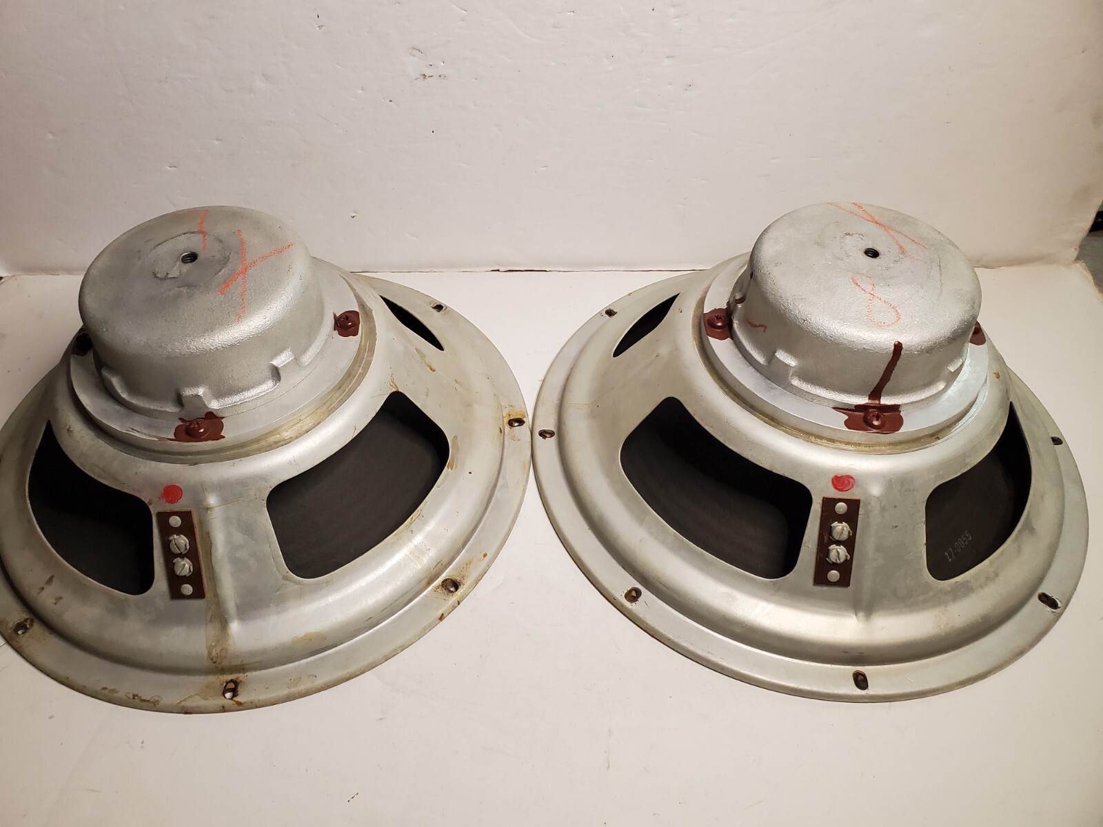 Vintage Pair (2) Ampex (JBL) 12" Woofer Speakers Drivers 50's Good Working Cond