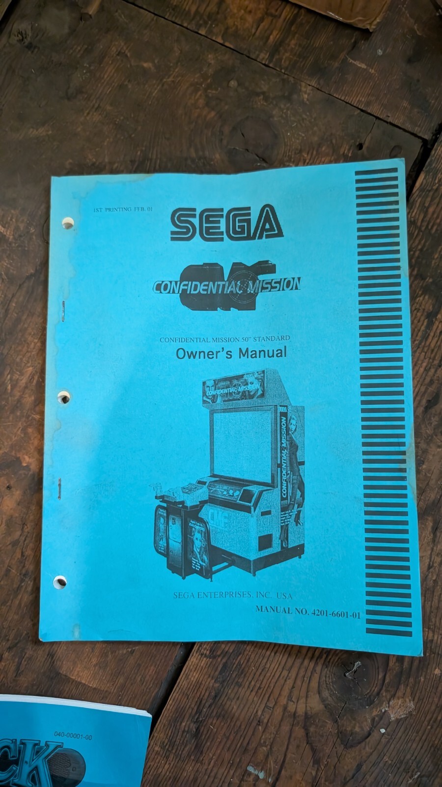 Confidential Mission  Owner's Arcade Manual  Naomi