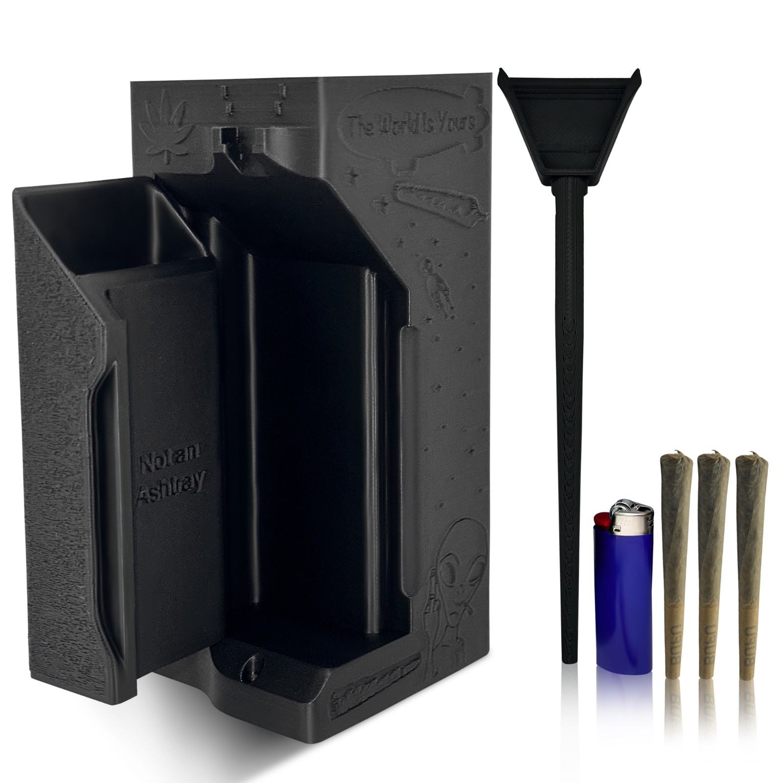 Cone Packer For King Cones-ConePacking Station -PreRoll Filler With Scoop-Black