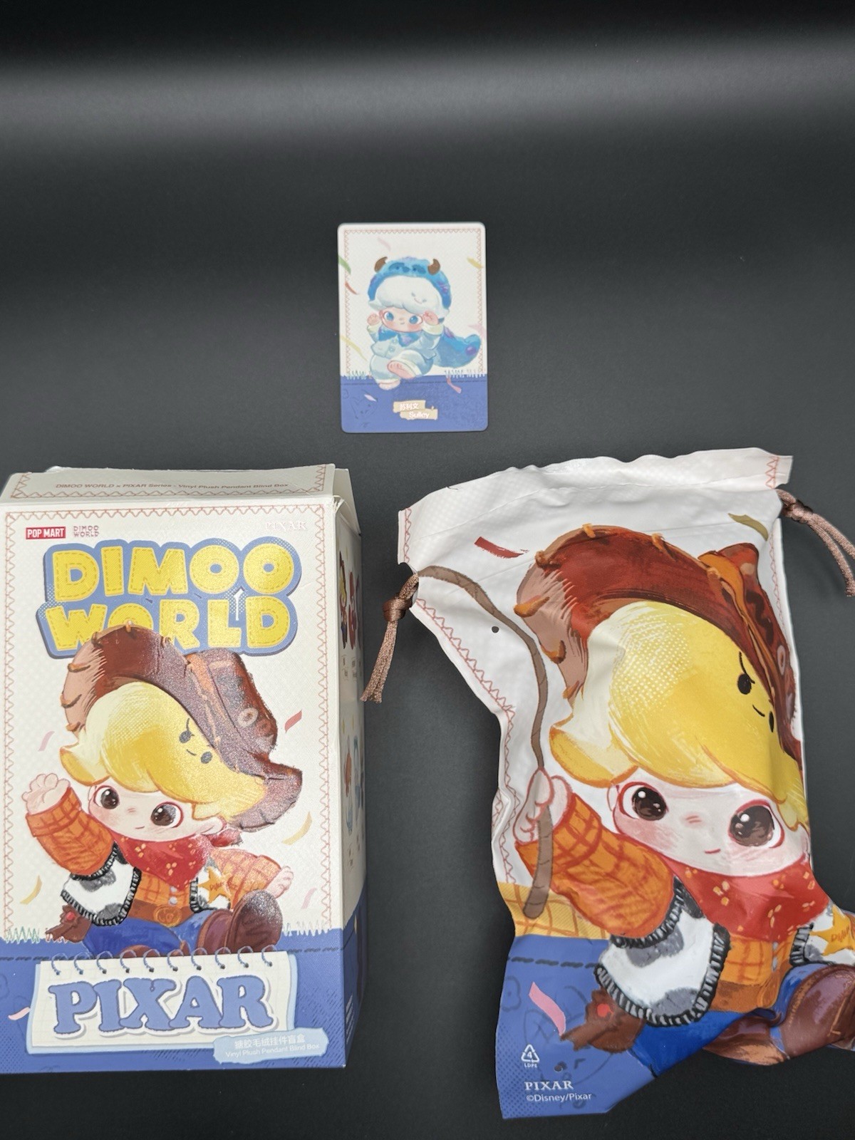 POP MART Confirmed Pendant - Dimoo World Pixar, Sulley - New, U.S. Seller