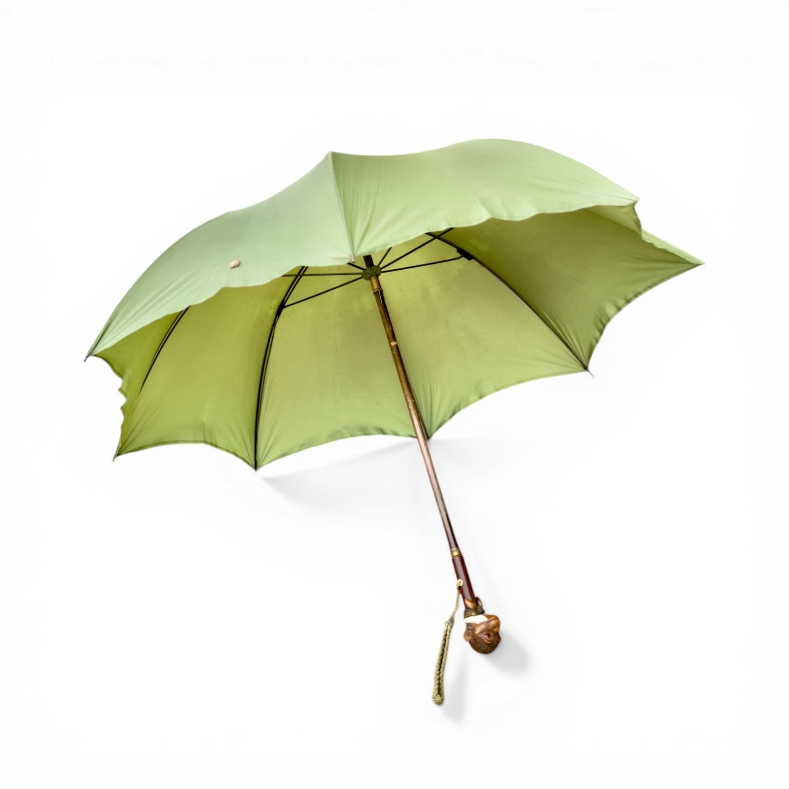 Vintage Carved Monkey Handle Gentleman’s Umbrella