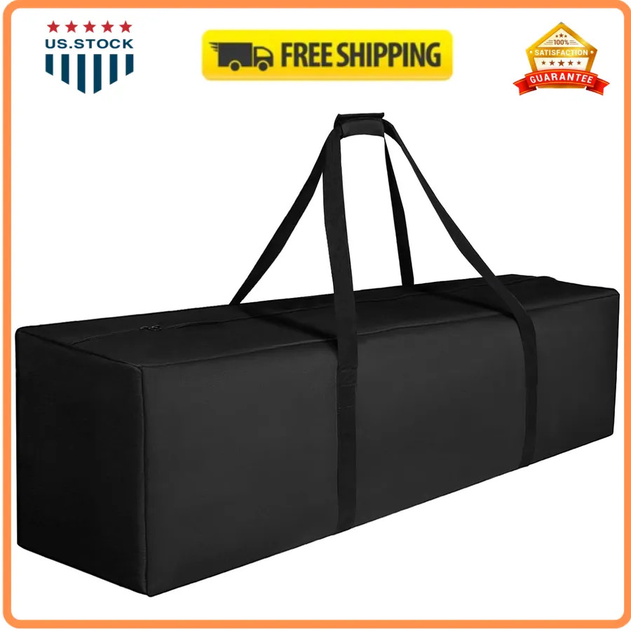 Extra Large 47 Inch Travel Duffle Bag Water Resistant Luggage Black