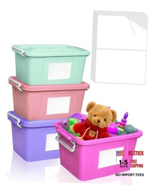 60PCS Labels for Storage Bins, 6 X 4 Inch Removable Labels for Storage Bins,