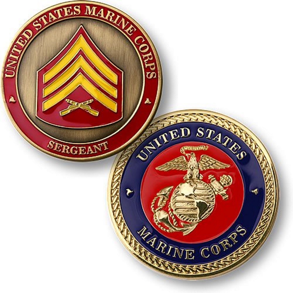 NEW USMC U.S. Marine Corps Sergeant Challenge Coin.