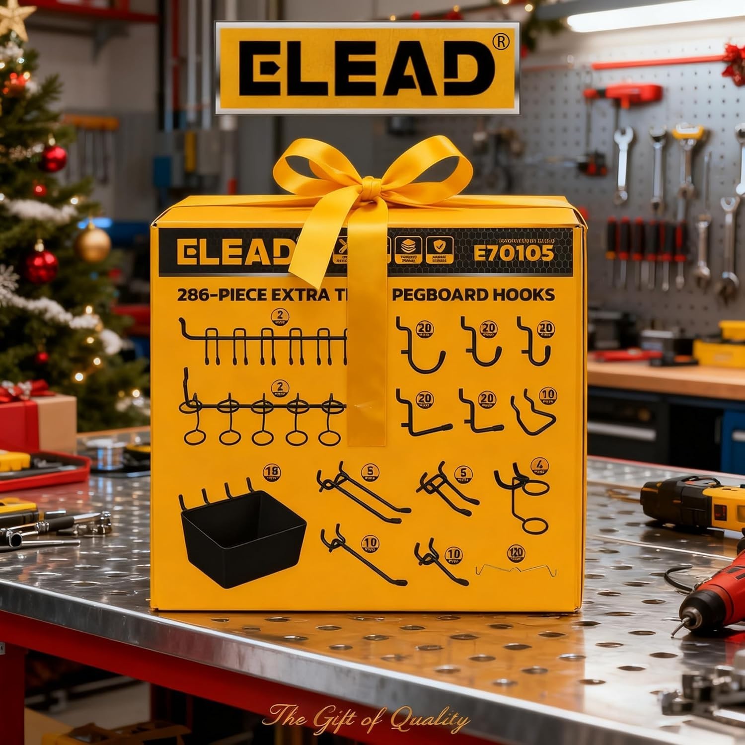 Heavy Duty Black Pegboard Hooks Set