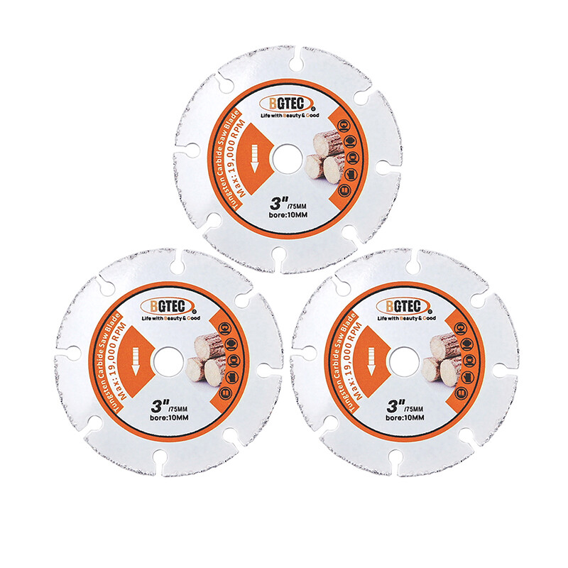 Carbide Saw Blade Diamond Cutting Grinding Wheel for Wood Fiberglass 2pcs 75mm