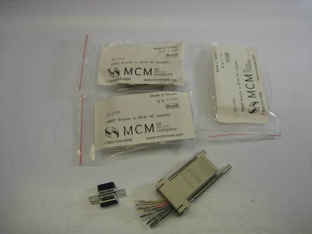 MCM 83-2350 DB9P to RJ45 8C Connector Adaptor Kit - LOT of 3 - NEW OLD STOCK