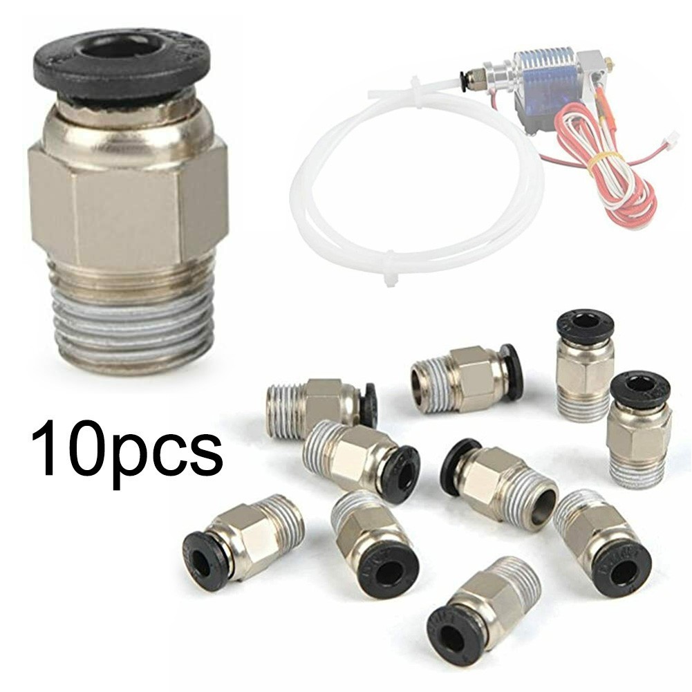 Push Straight Pneumatic Connector Stainless Steel Thread External Fitting