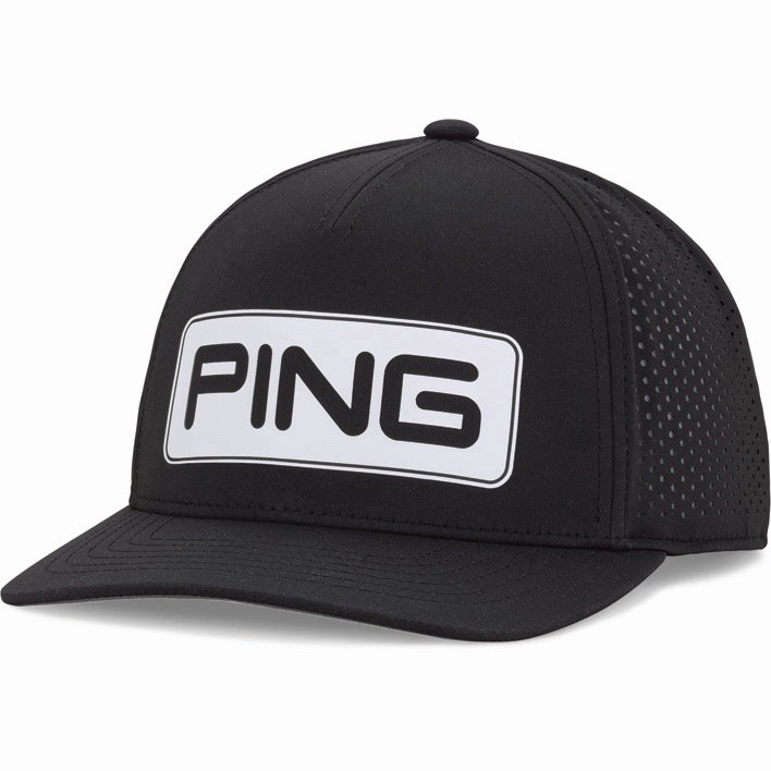 New Ping Tour Vented DELTA Black Adjustable Snapback Hat