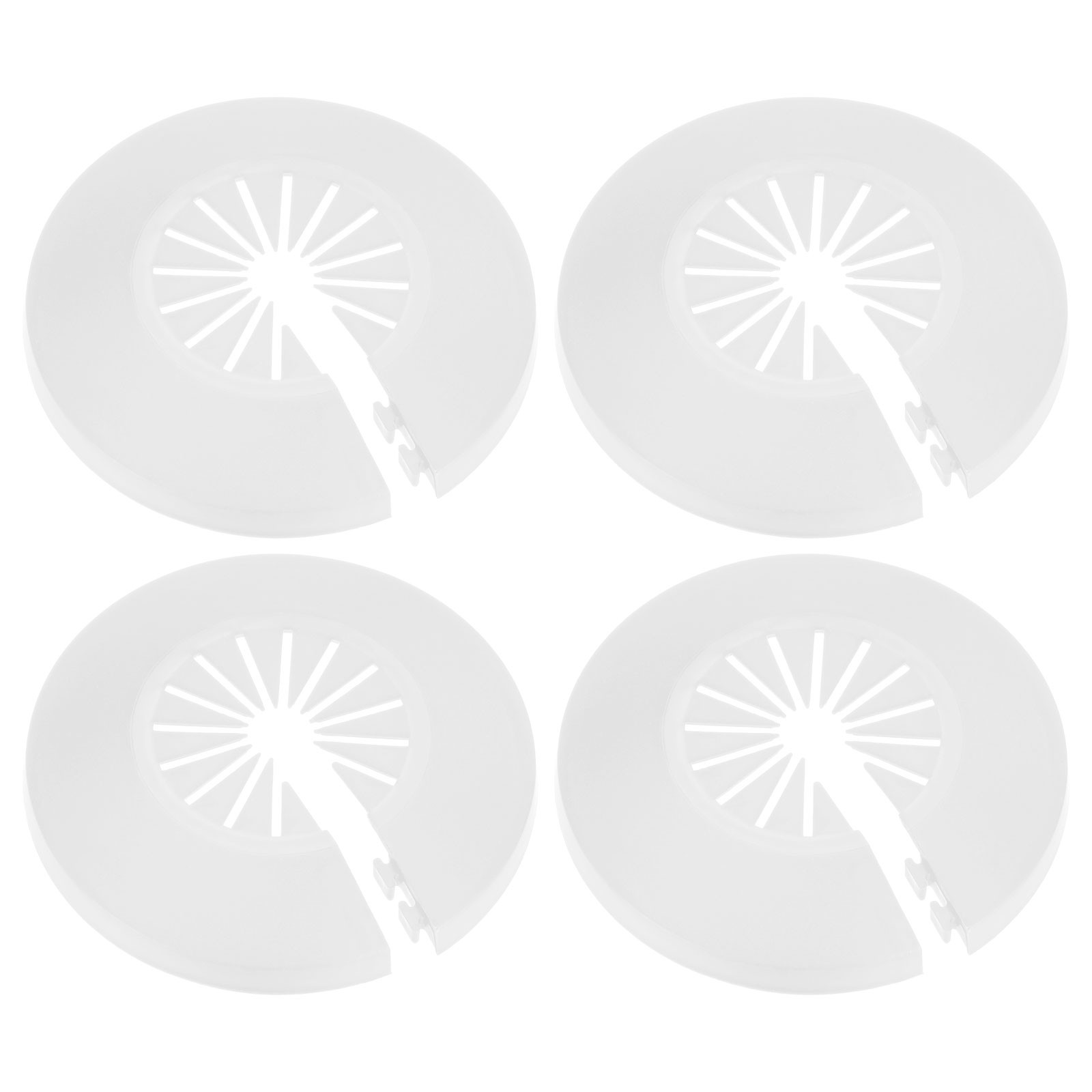 4-Pack Pipe Cover Decoration for 14mm-28mm Flange Water Pipe [White]