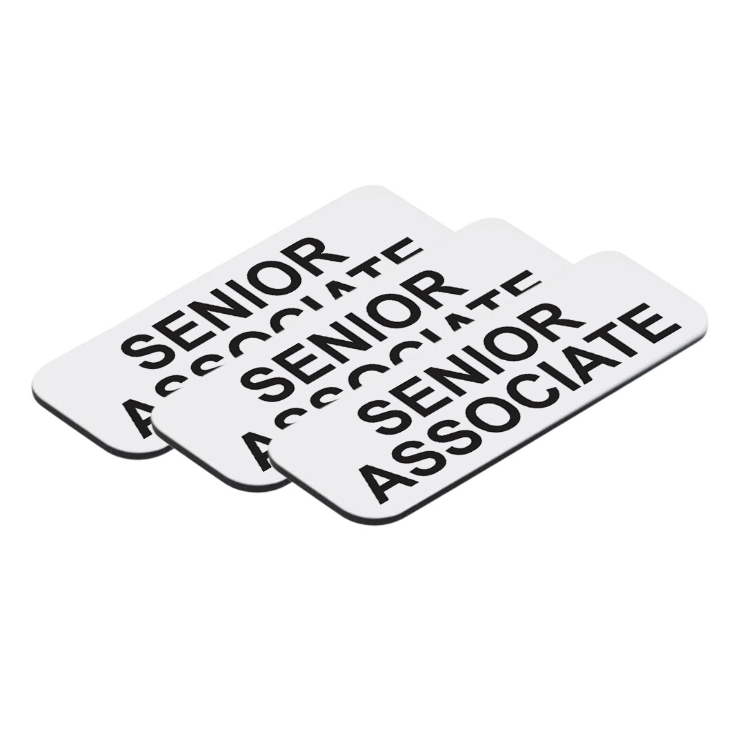 Senior Associate 1 x 3" Name Tag, (3 Pack)