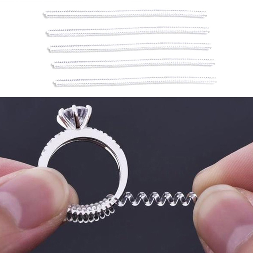 12 Pcs Invisible TPU Ring Size Reducer Transparent Guard for Loose Ring