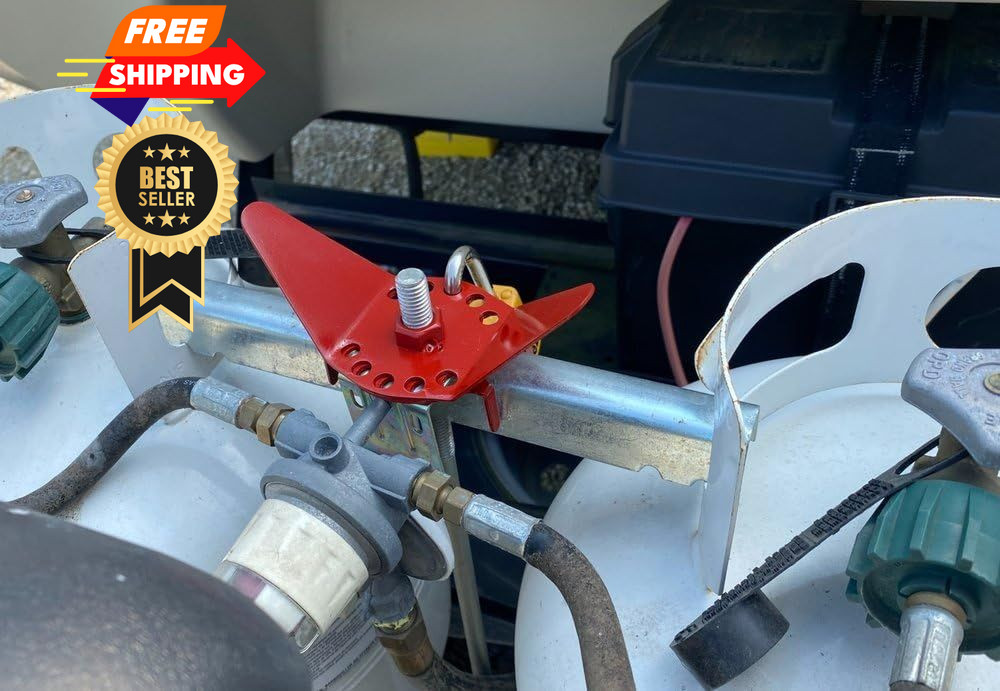 GR Innovations RV Propane Tank Locking Device | Dual 1/2 13”