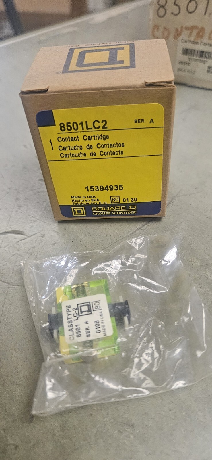UNUSED - Square D 8501 LC2 Ser. A Contact Cartridge