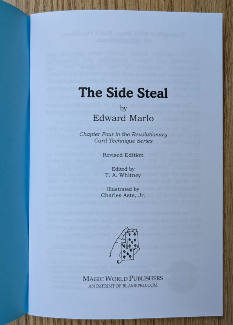 The Side Steal by Ed Marlo (RCT Chapter 4)