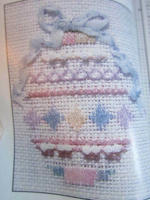 Cross Stitch Pattern Lesa Steele Beaded Pastel Easter Eggs Spring Sampler