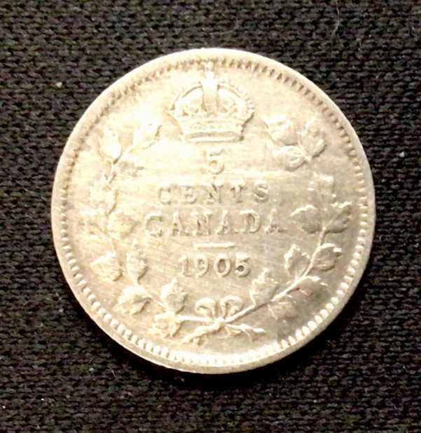 1905 Canada Silver! 5 Cents! ENN Coins