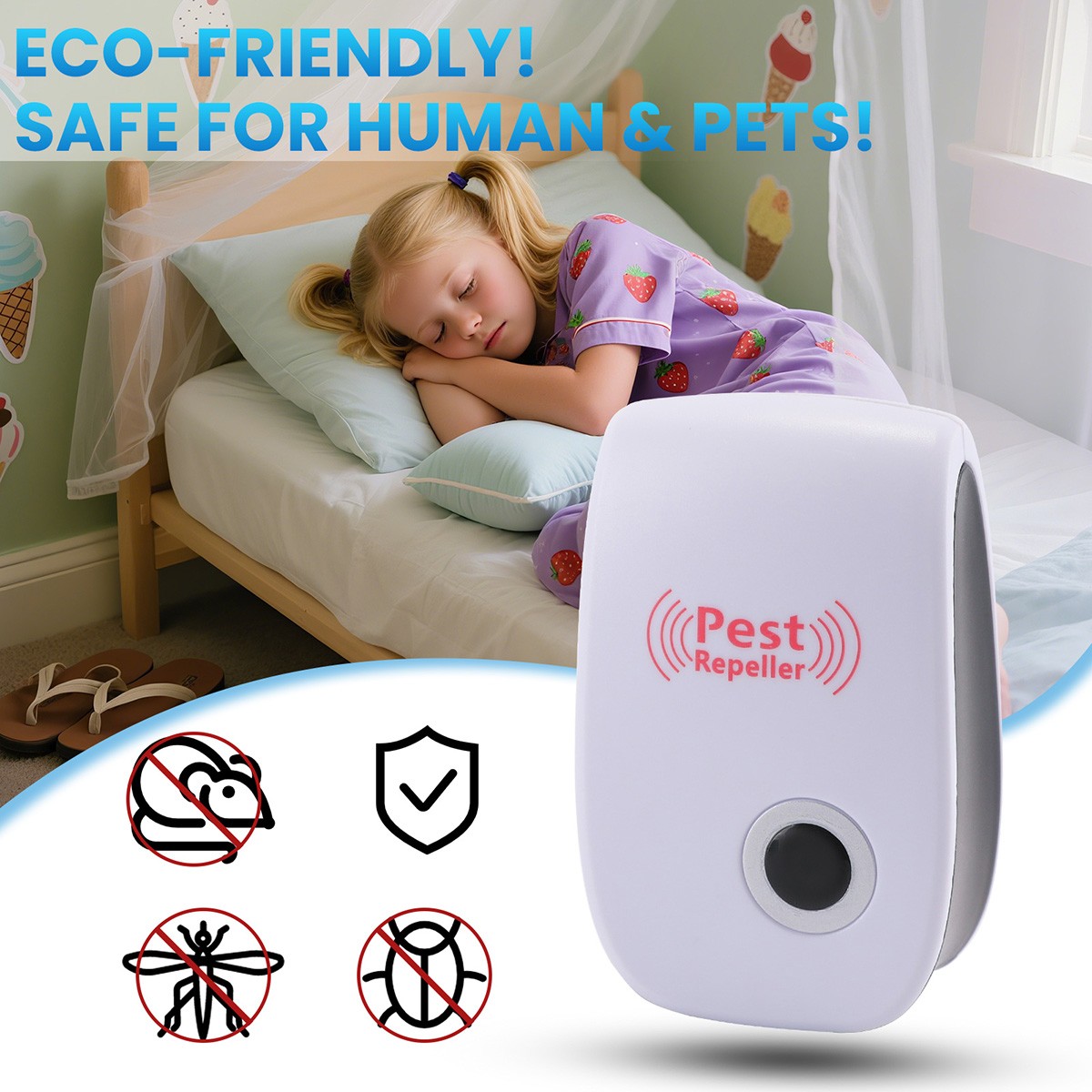 Ultrasonic Pest Reject Room Home Control Electronic Repellent Mice Rat Repeller