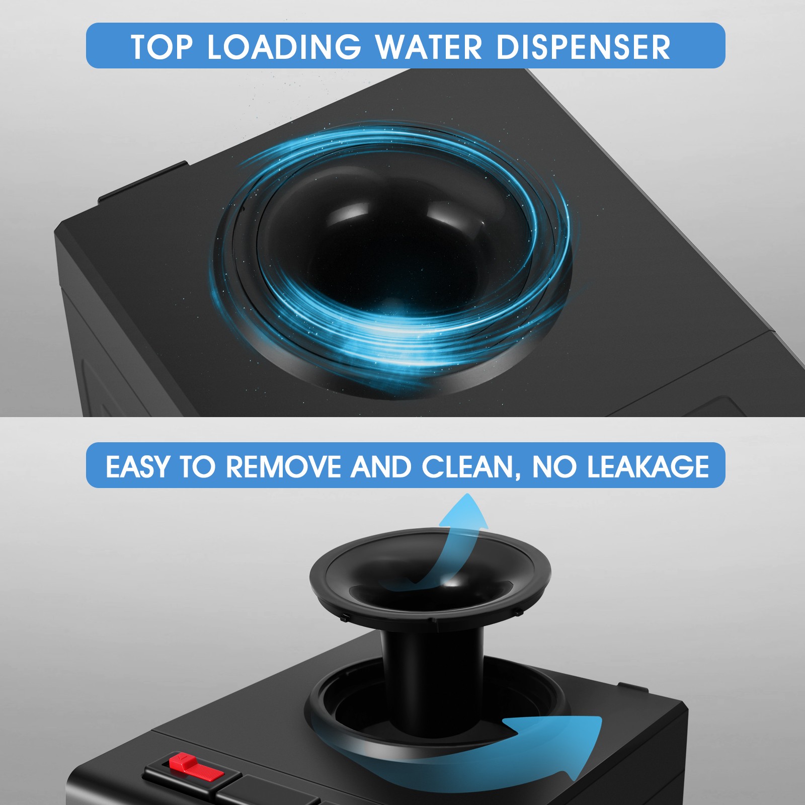 Top Loading Hot/Cold Water Cooler Dispenser Compressor Refrigeration Freezer