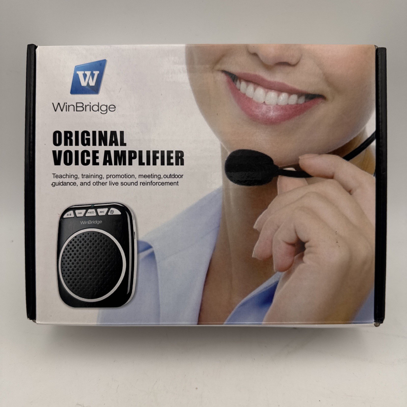 WinBridge WB001 Portable Voice Amplifier and Mic Headset Rechargeable Ultralight