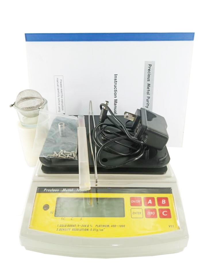 Gold Density Meter with Weight 0.005g-600g Automatic Zero Tracking Function