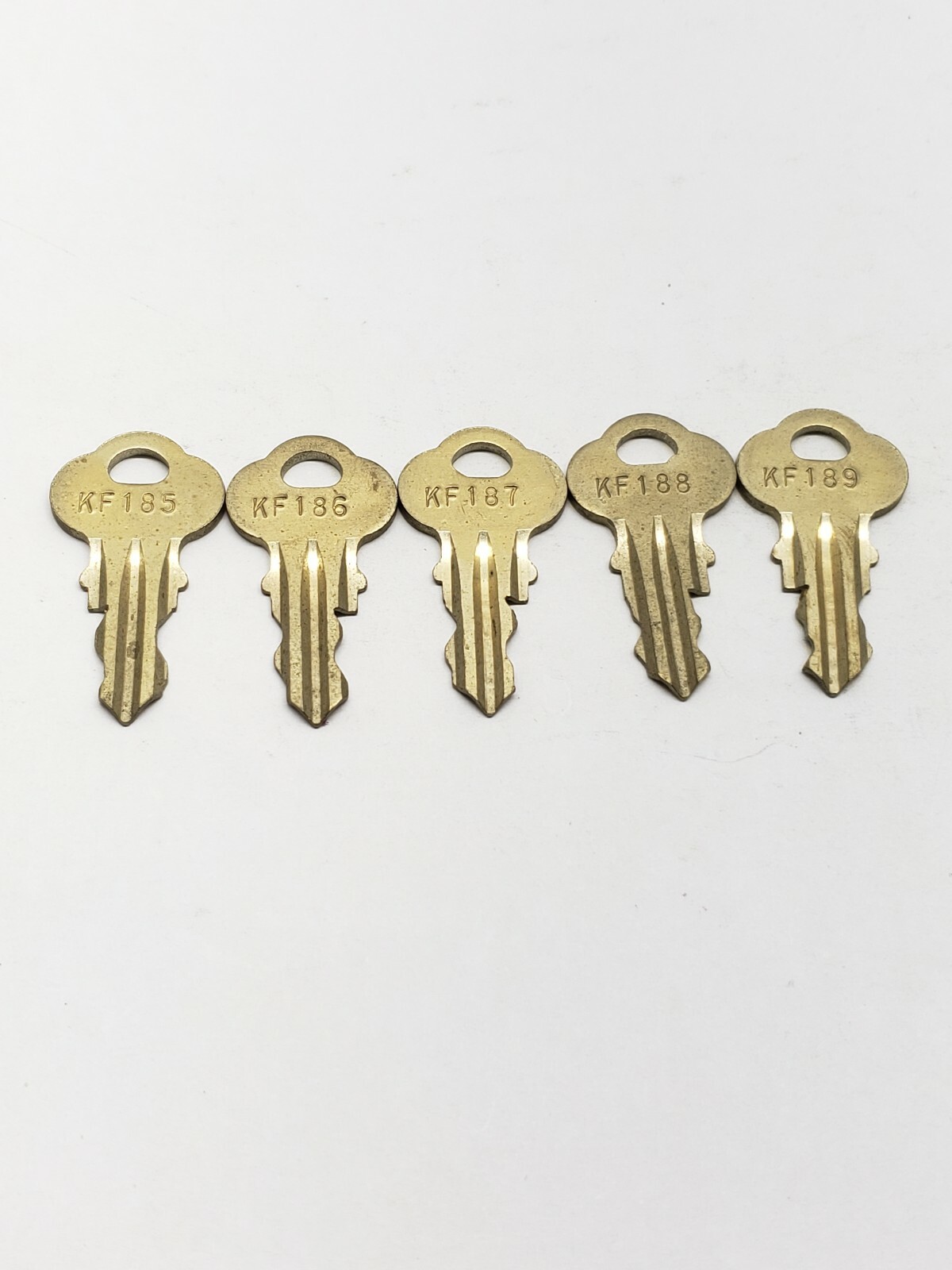 Chicago Lock Co original cut keys, KF, set of 5, motor, boat, vending, elevator