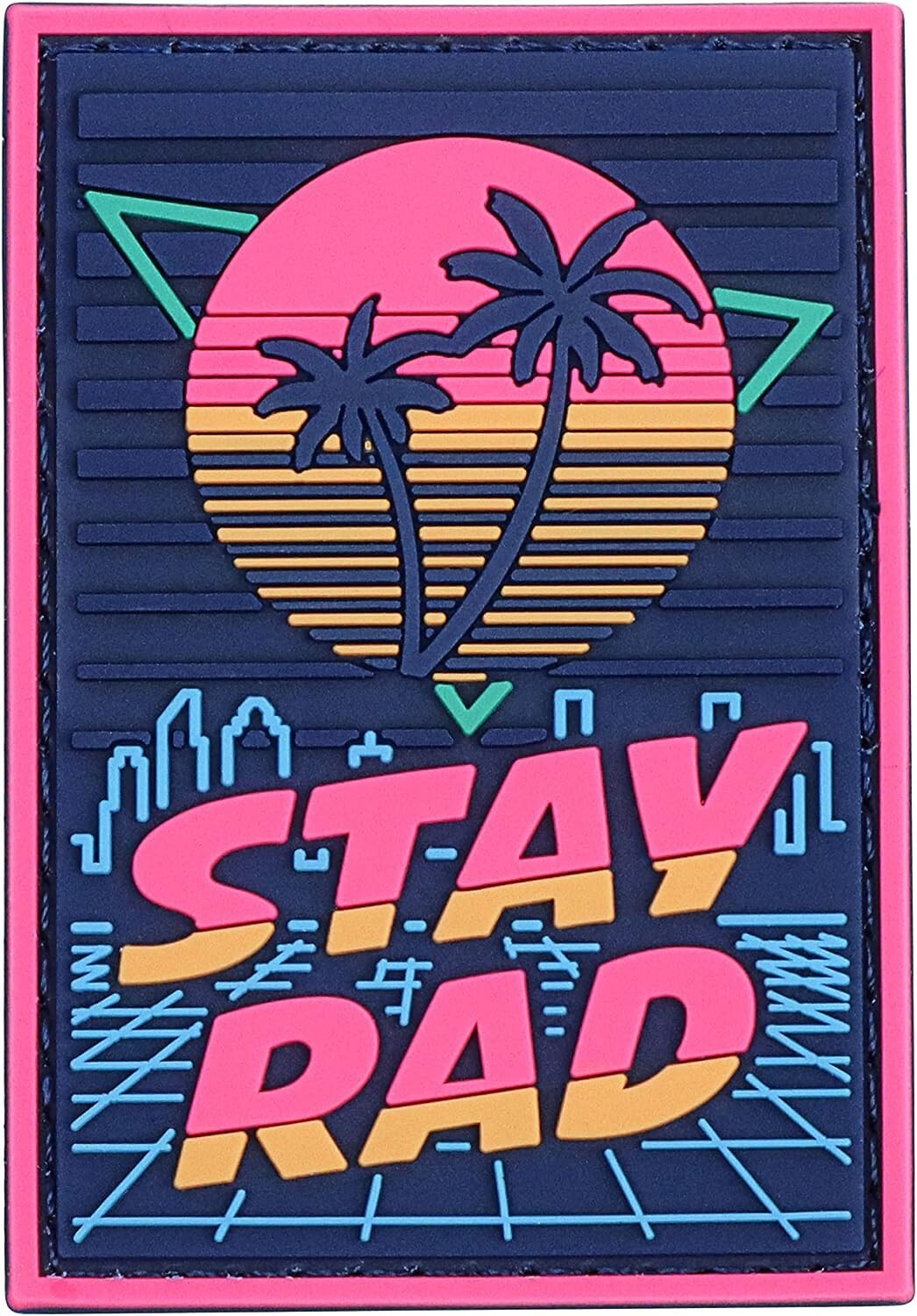 CAT Outdoors Stay Rad PVC Patch - Morale Patch PVC - hook and loop patch