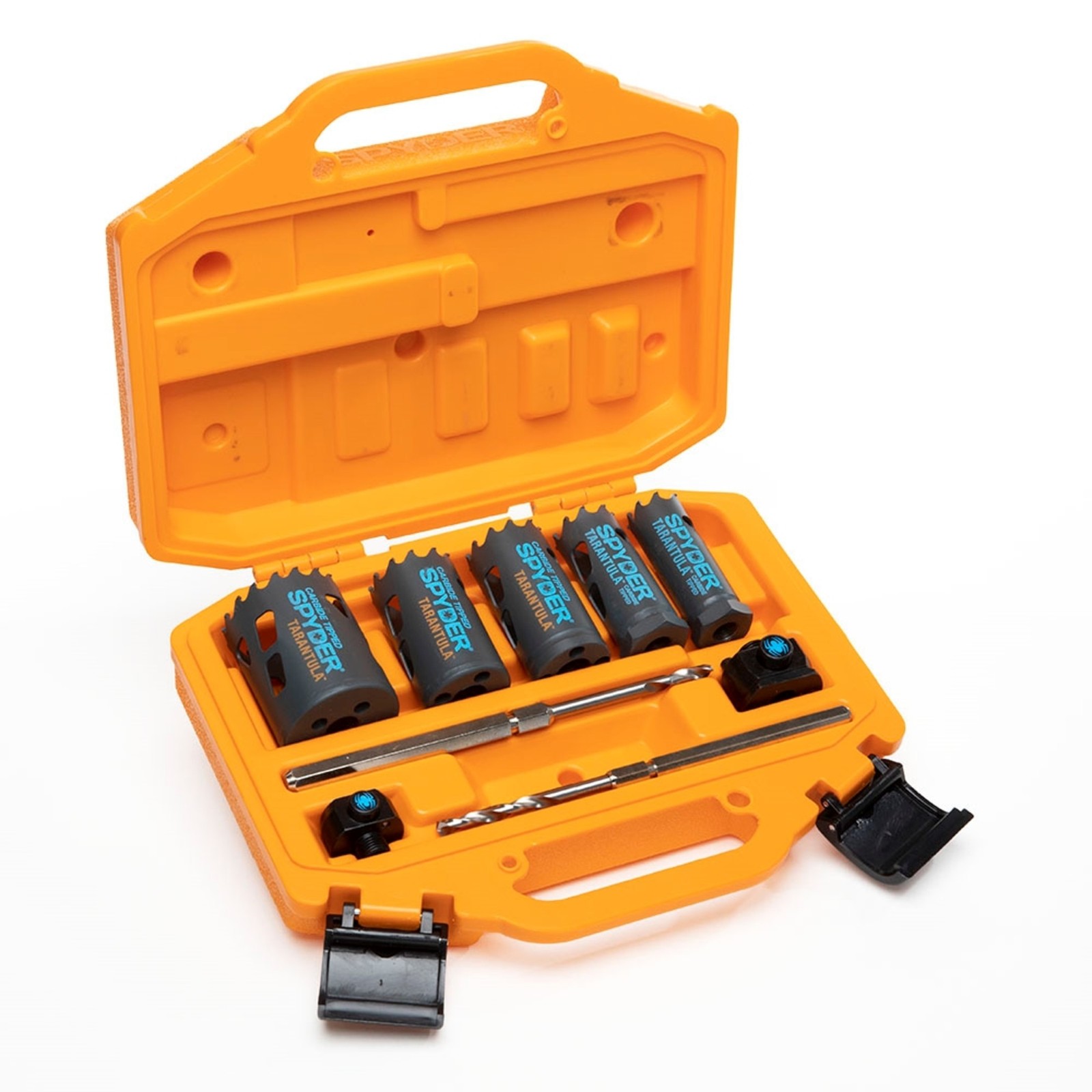9 Piece Hole Saw Kit Carbide Tipped Metal/Wood Cutting Spyder 600925