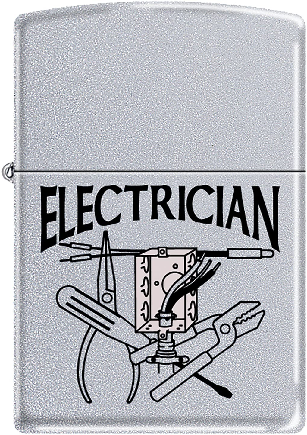 Zippo Lighter - Electrician Satin Chrome Windproof Lighter #Z281