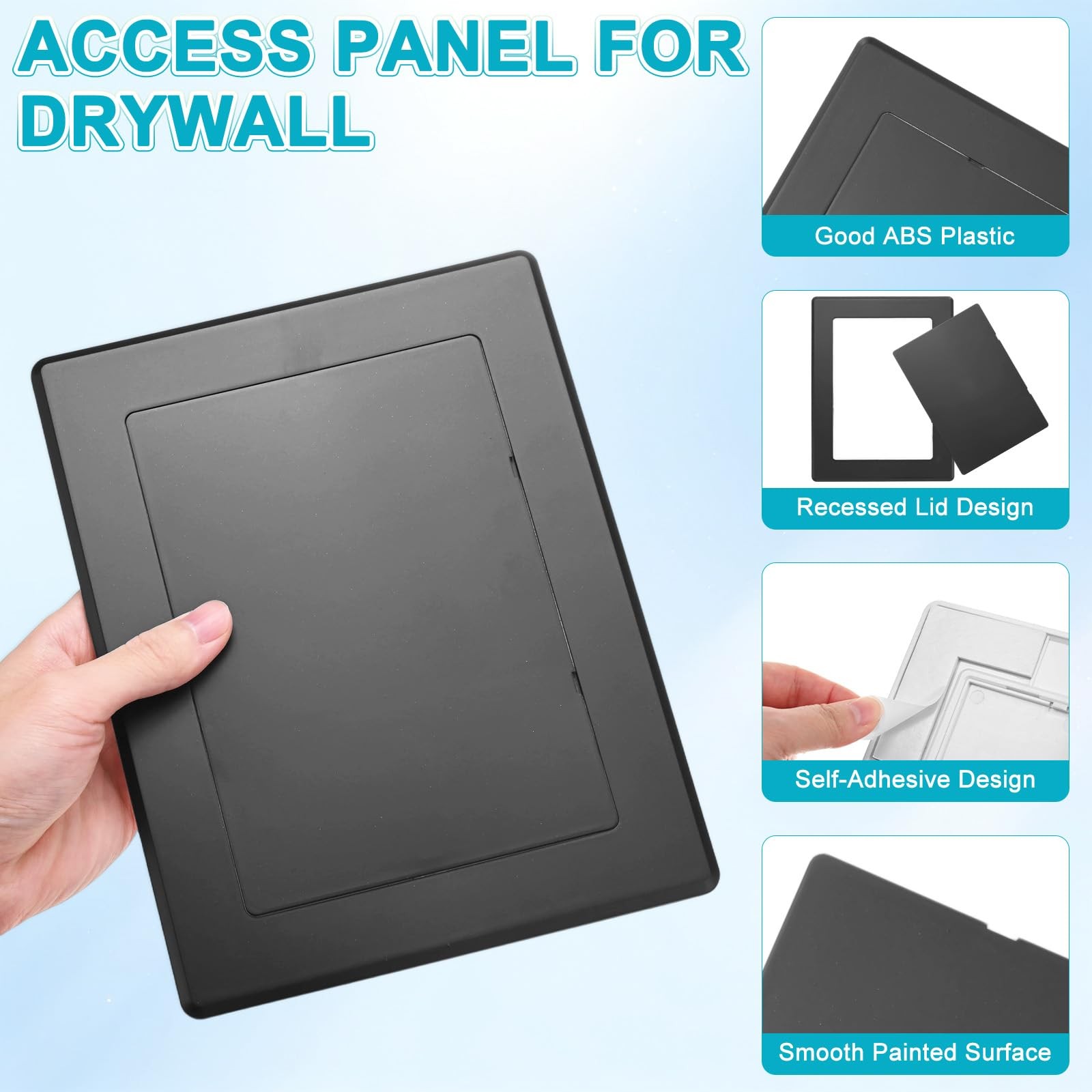M METERXITY 1-Pack Access Panel for Drywall, 7x5 Inch Plastic Self Adhesive W...