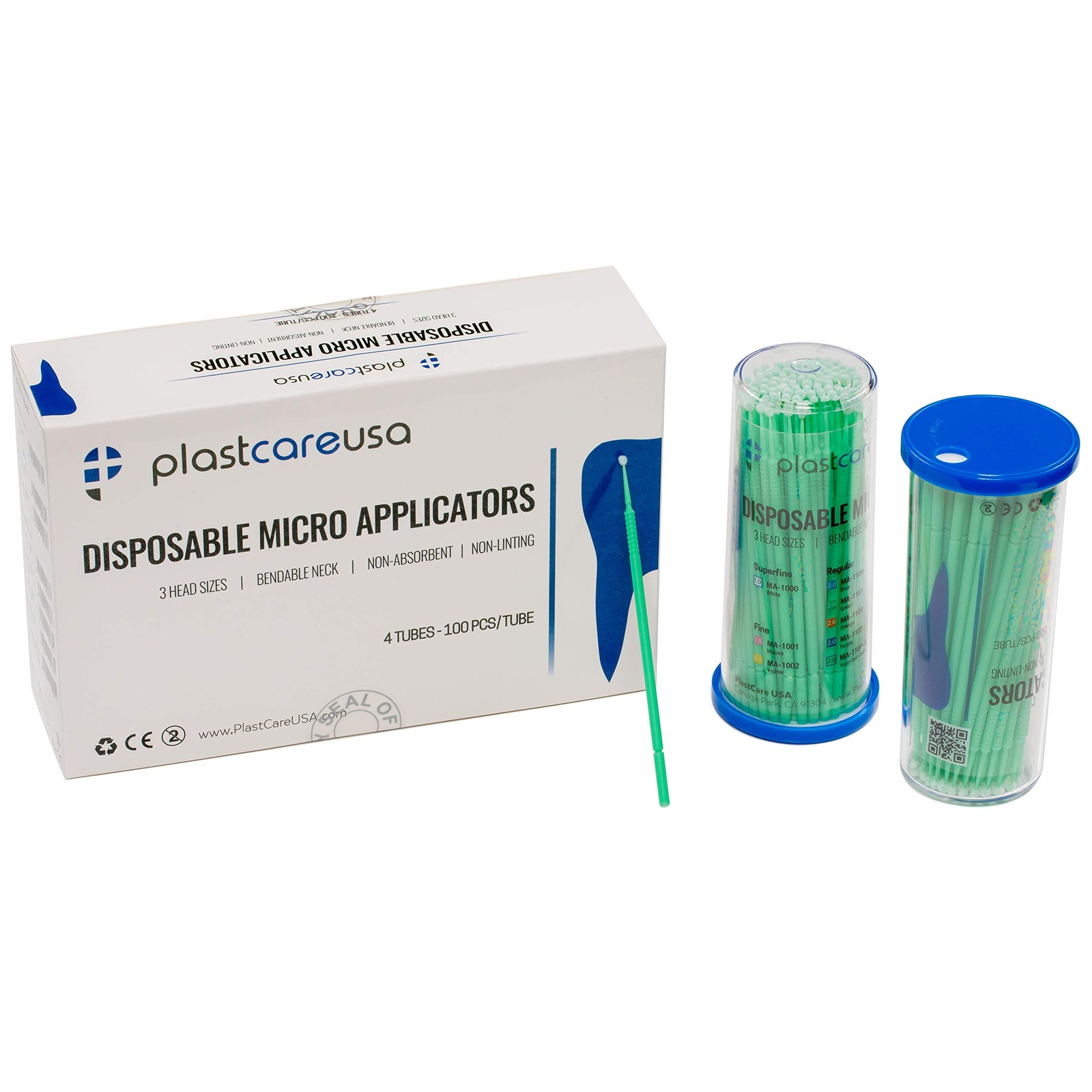 400 Regular Micro Applicator Brushes  Disposable Dental Microbrushes with Ben...