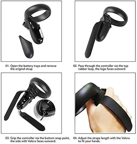 Knuckle Strap for Oculus Quest Touch Controller & VR Headset Lens Dust Cover